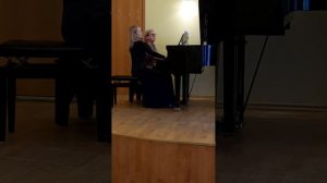 М. Балакирев " Песенка без слов" (из сюиты для фортепиано в 4 руки), А Бородин "Полька"