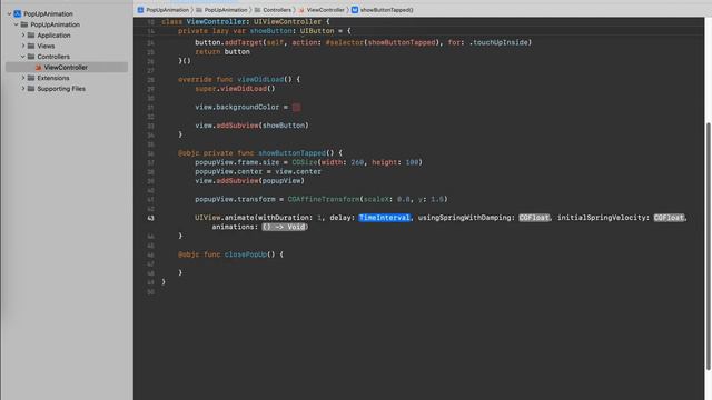 Swift-уроки: Easy PopUp Animation / Простая анимация для всплывающего окна