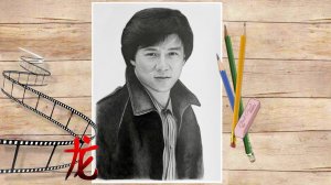 Джеки Чан (Jackie Chan) -портрет карандашами