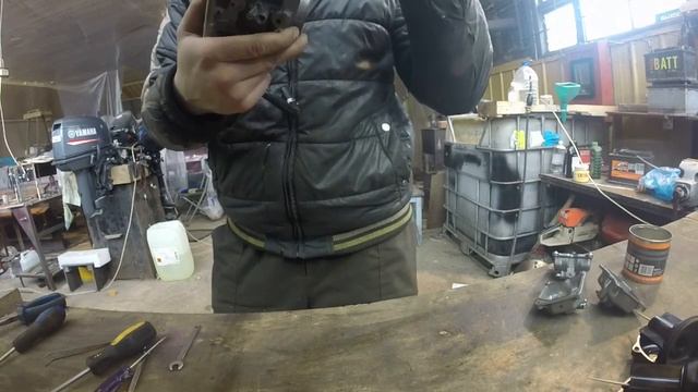Чистка карбюратора снегохода Yamaha RS Viking Professional 2015 Сборка смотреть онлайн