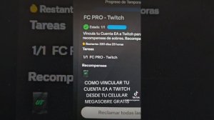 EA FC 24 COMO VINCULAR TU CUENTA EA A TWITCH DESDE TU CELULAR - DESAFIO FC PRO -    TE DA MEGASOBRE