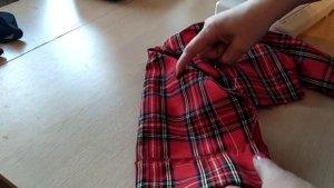 Обработка низа брюк с отворотом.