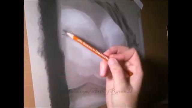 Charcoal Breast Drawing (Uncensored)-Timelapse Video смотреть онлайн