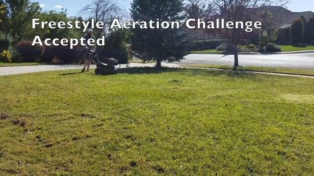 Fall Project DIY how to fix an ugly lawn, dead lawn, lawn full of weeds. Aeration & Tenacity Review смотреть онлайн