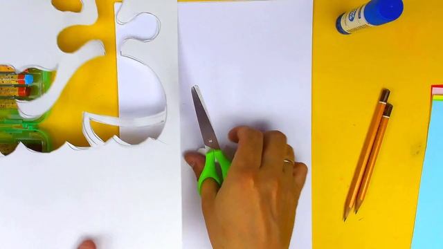 Аппликация КИТ открытка из цветой бумаги смотреть онлайн