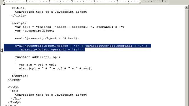Returning JavaScript Objects From the Server AjaxTutorial 33