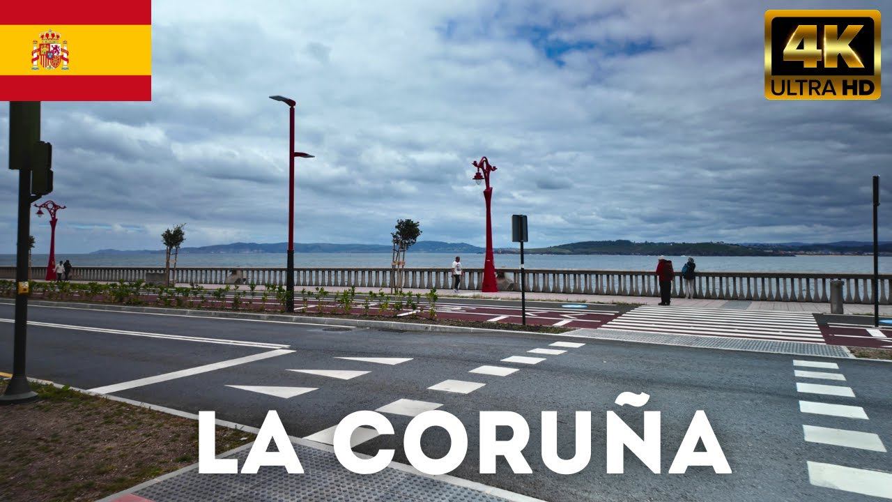 PASEO EN A CORUÑA | WALK IN LA CORUÑA | ПРОГУЛКА ПО ЛА-КОРУНЬЕ | 2024 | 4K