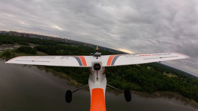 Hobby Zone Aeroscout s2 1.1mm Flight:Evening Orchard Beach Lot Cloudy Day Aerobatics RunCam4K
