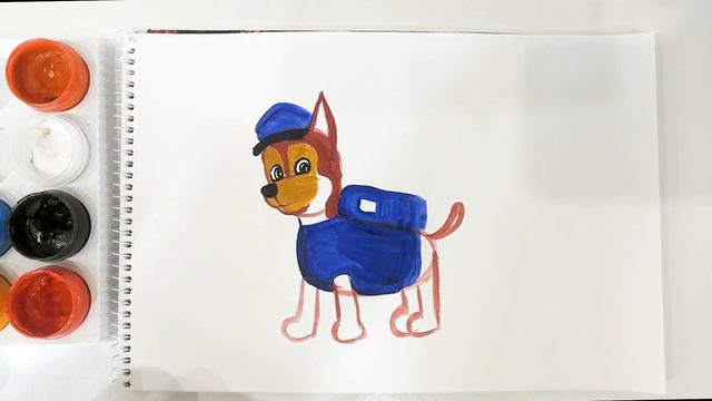 Уроки рисования герои Щенячий патруль. Рисуем Гонщика смотреть онлайн