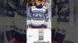 Подборка схем для вязания лопапейса и жаккардовых свитеров