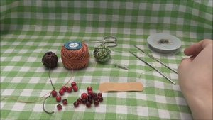 Видеоурок 1  материалы для создания Рябиновой Брошки