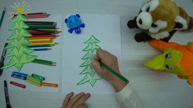Ёлочка / Песенка про ёлочку / Рисование