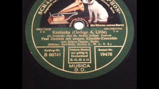 Kentucky - Paul Godwin - Grammophon 1925 смотреть онлайн