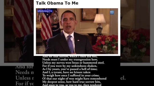Sonnet 120 (FireMuse Shakespeare Sonnet Project) -- "Obama" смотреть онлайн