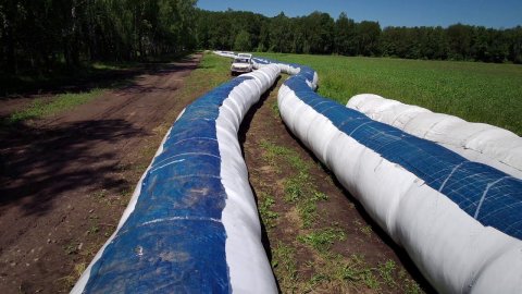 Хранение сена и сенажа в КФХ Герефорд