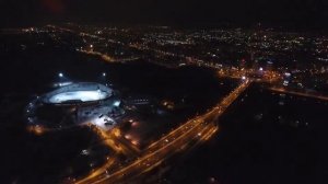 Правый берег Красноярска с высоты