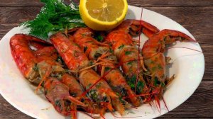 Жареные Лангусты в маринаде с чесноком