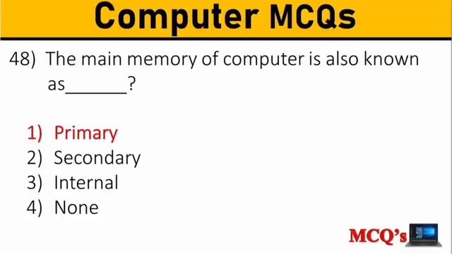 Top 100 Computer Fundamental MCQ | computer fundamental mcq questions with answers