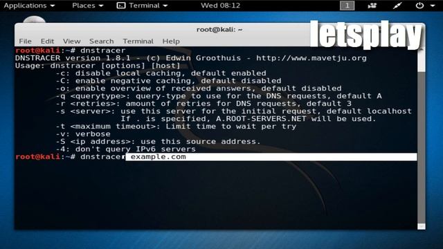 Kali Linux Tutorial -  Information Gathering Tools   #dnstracer