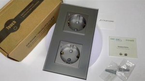 Умная двойная WiFi встроенная розетка с Алисой WiFi 16А Tuya  с таймером с голосовым управлением