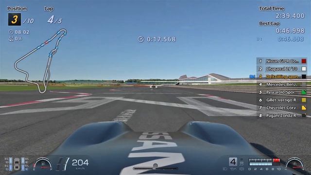 Gran Turismo 6 | DeltaWing sponsored by Nissan at LeMans 2012 | Silverstone The Stowe Circuit race смотреть онлайн