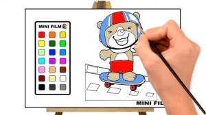 DRAWING AND PAINTING BEAR(How To Color For Kids)