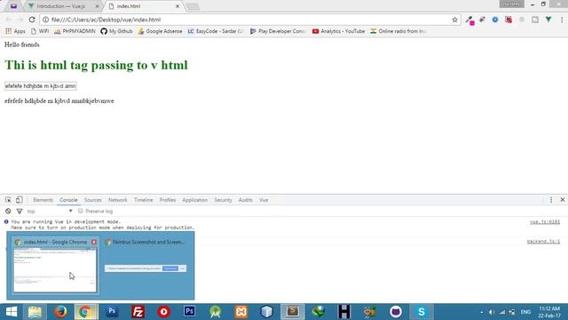 Vue.js 2.0 basics || Binding HTML || v-model || vue.js tutorials from beginner to professional - #3