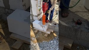 Отверстия в газобетоне 120мм
