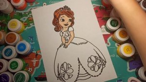 Рисуем принцессу Софию из София Прекрасная / draw princesses Sofia