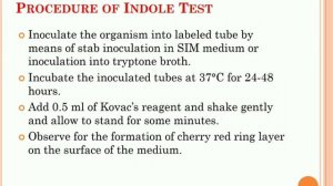 6. Indole Test #MLTLectures