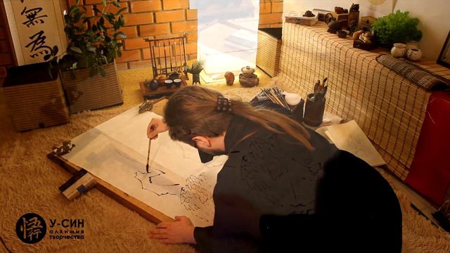 Китай vs Япония - лекция 1, ч. 5 _Рисуем_ Орёл, японский тотем_, курс _История искусства в действии смотреть онлайн