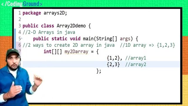 Two-Dimensional Array in Java with example program | Coding Wallah