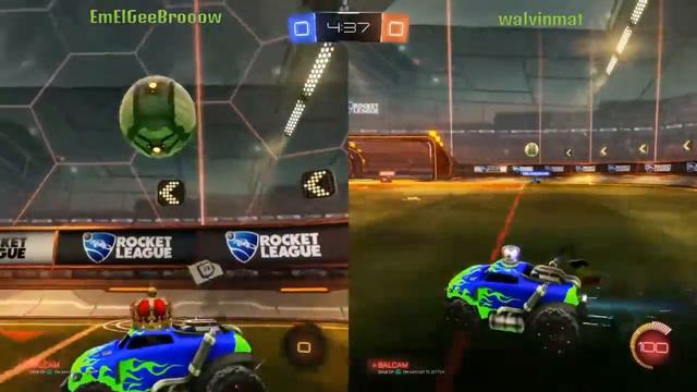 A ROCKET LEAGUE splitscreen montage