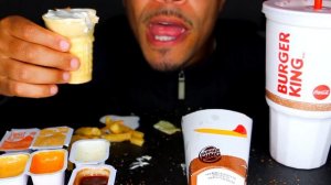 ASMR | BURGER KING KIDS MEAL | CHICKEN NUGGETS FRIES ONION RINGS | ANGRY BIRDS TOY | MUKBANG