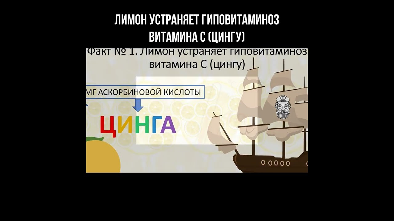 Лимон устраняет гиповитаминоз витамина С (цингу) смотреть онлайн