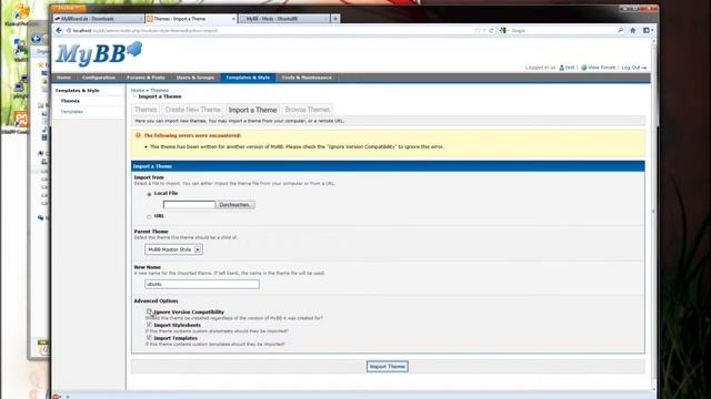 Xampp Mybb InstallationTutorial + Template
