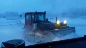 Дт-75 зимой в -50° (Якутия) р. Лена, Якутск-Нижний Бестях