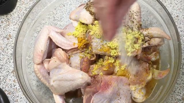 Курица в апельсиновом маринаде, запечённая в духовке///Chicken in orange marinade, baked in the ove