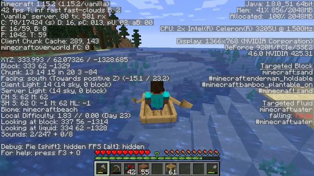 Minecraft 1 15 2   Сетевая игра сторонний сервер 2021 10 06 19 17 39 смотреть онлайн