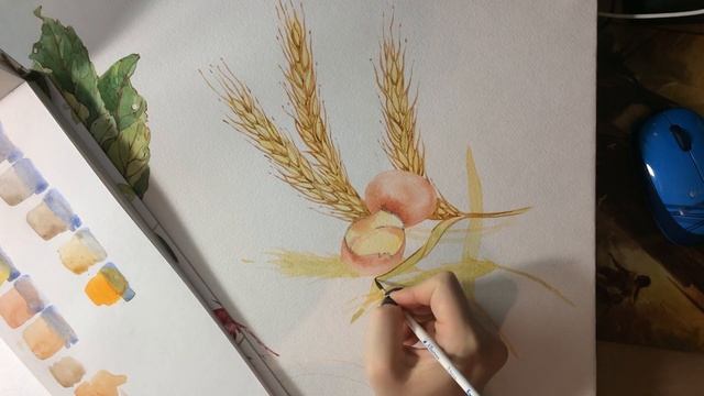 Рисую пшеницу // Paint egg and wheat смотреть онлайн