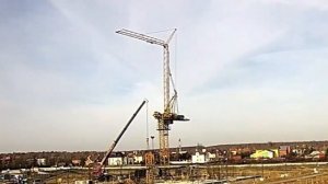 Как башенный кран ПОДНИМАЕТ СЕБЯ САМ. Elba Kaiser. Tower crane assembly