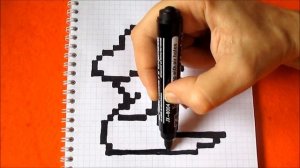 Как нарисовать по клеточкам Дракончика Простые рисунки по клеткам How to Draw Dragon Pixel Art