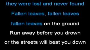 Billy Talent Fallen Leaves Karaoke