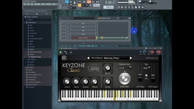 KEYZONE - Бесплатный плагин Фортепиано с поддержкой velocity VSTi.  Качественный стерео звук