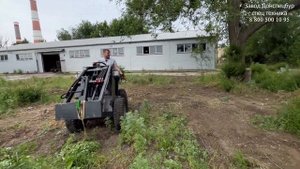 Мини погрузчик - работа с крюком, выдергиваем столбы и деревья Land Digger Волгодонск Донспецбур