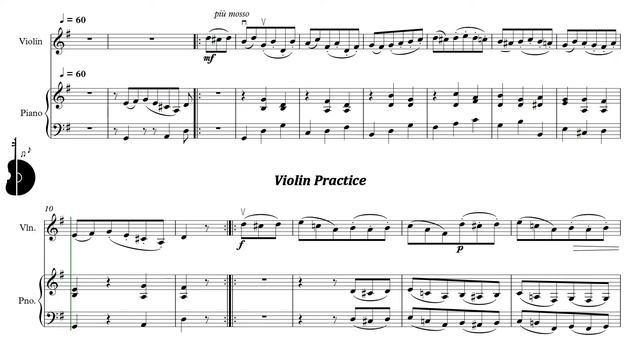 Suzuki Violin Book 2  Minuet in G - Trio second part  Piano Accompaniment  PPM  60