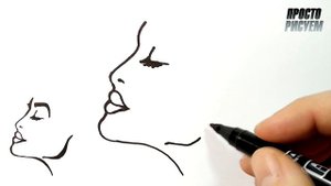 Как нарисовать ПРОФИЛЬ ДЕВУШКИ, Простые рисунки