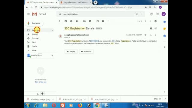 SSC MTS RECOVER REGISTRATION AND PASSWORD NEW PASSWORD CREATE