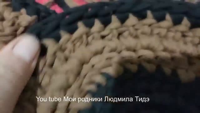 Коврик Лев из трикотажной пряжи