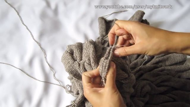 Вязание спицами. Кардиган Лало. Сшиваем тушку и вяжем воротник. Knit cardigan Lalo. Часть 3.
